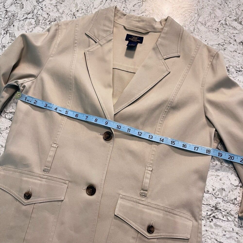 Brooks Brothers Beige Twill Blazer Jacket - Picture 8 of 10